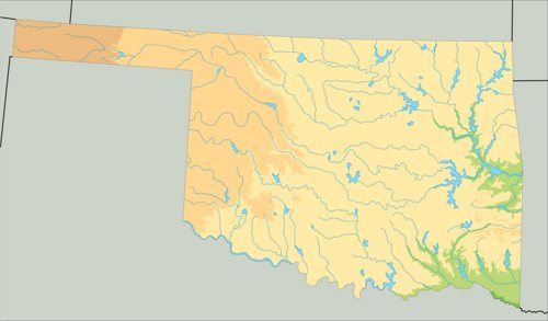 Map Oklahoma Rivers500