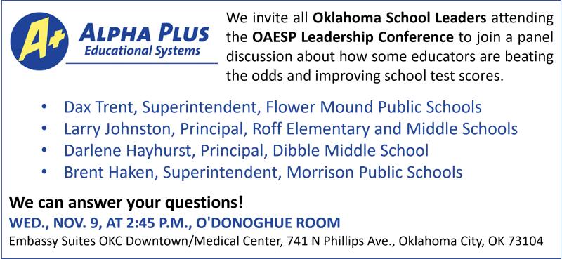 Beat the Odds & Improve Test Scores: Panel Discussion for Oklahoma School Leaders
